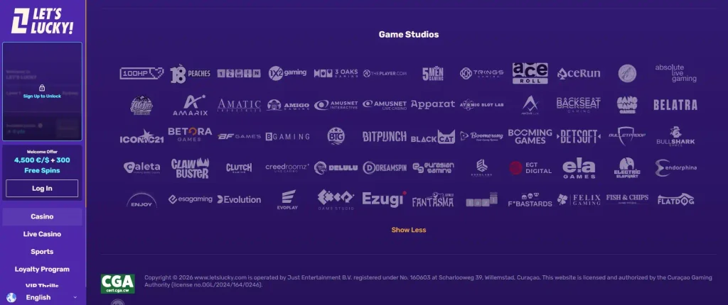 Software Developers (Pragmatic Play, Microgaming, Evolution)
